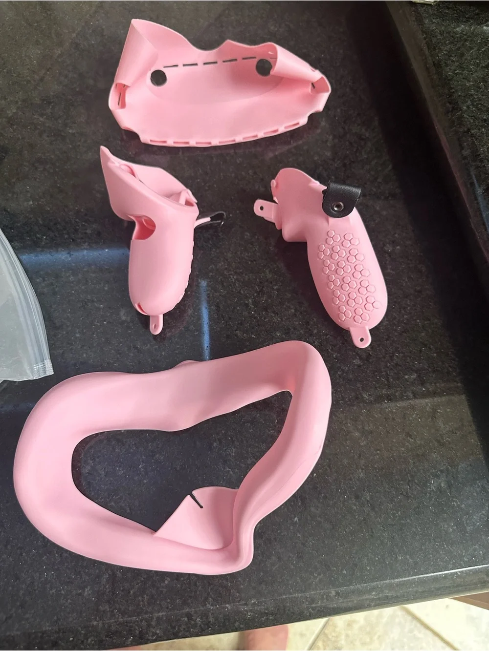 Pink Silicone Baby Bath Support & Accessories Set